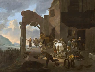Soldiers Looting a Peasant Family, c.1650
